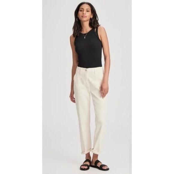 Paige Women's Cream Drew High Rise Straight Leg Jeans Size 29 - Picture 1 of 14